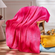 Flannel Fleece Throw Blanket 60 x 80 in Dark Rose Red