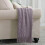 Dark Lavender Acrylic Throw Blanket 50 x 90 in 1