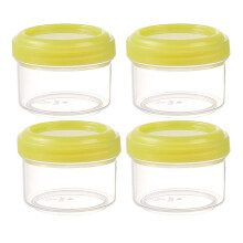 35ml Clear Plastic Jars with Lids (4 Pack)