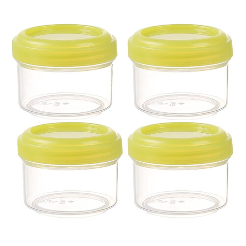 35ml Clear Plastic Jars with Lids (4 Pack)
