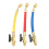 Refrigerant Charging Hose Set 1/2" Brass Color Coded for HVAC AC Cooling 1