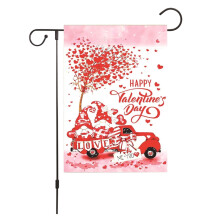 Offerta imperdibile! Bandiere da giardino per San Valentino, 30x45 cm, stampa su lino fronte-retro, decorazioni per esterni.