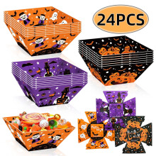 Halloween Treat Boxes Candy Boxes Halloween Candy Containers Boxes for Trick or Treat Party Supplies Decorations 24PCS
