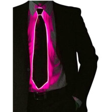 Cravate LED + bretelles lumineuses, cravate et bretelles phosphorescentes, cravate lumineuse LED