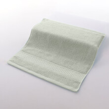 1 serviette de toilette carrée en coton uni, douce et absorbante, idéale pour le visage.