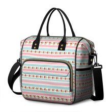Sac à lunch isotherme étanche à imprimé floral pour femmes – Idéal pour le travail, la plage, les voyages, les pique-niques et le camping