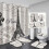 Paris Eiffel Tower Shower Curtain Set 4-Piece 1