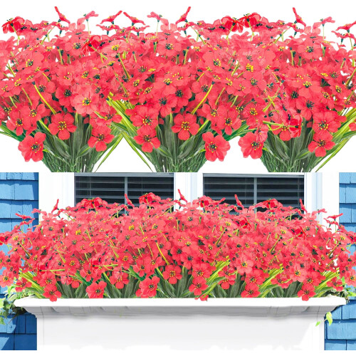 Artificial Violet Flowers 12 Pack UV Resistant
