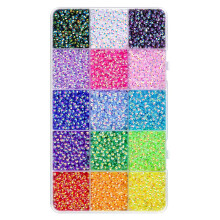 40 000 strass en résine à dos plat de 3 mm, 40 couleurs, avec 3 tubes de colle – compatibles avec les loisirs créatifs, la création de bijoux