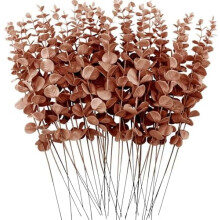 36 Pcs Artificial Eucalyptus Stems, 15 Inch, Dark Brown