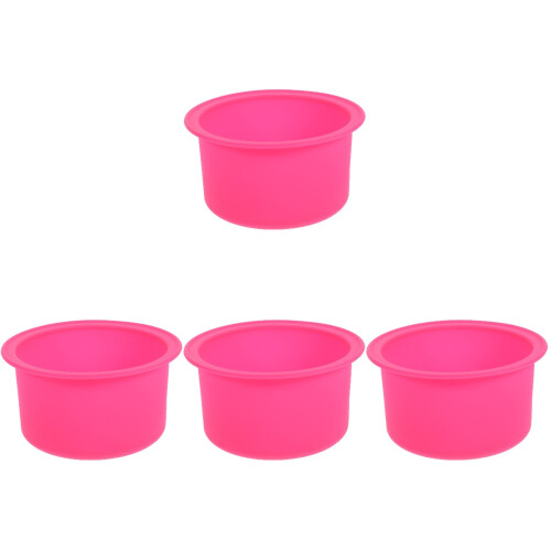 4Pièces Bol Silicone Chauffe-Cire Rose Durable Usage Salon Et 1