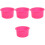 4Pièces Bol Silicone Chauffe-Cire Rose Durable Usage Salon Et 3