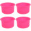 4Pièces Bol Silicone Chauffe-Cire Rose Durable Usage Salon Et 5