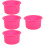 4Pièces Bol Silicone Chauffe-Cire Rose Durable Usage Salon Et 7