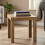 Square Oak Side Table Small Coffee Table Bedside End Table Living Room 35cm 2