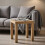Square Oak Side Table Small Coffee Table Bedside End Table Living Room 35cm 4
