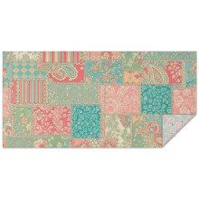 Nappe rectangulaire Pioneer Flower à motif floral, 152 x 305 cm, en polyester imperméable, facile à nettoyer et anti-taches, idéale pour les