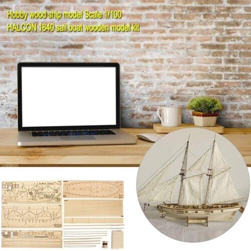 DIY Μοντέλο1: Ξύλινα ιστιοφόρα 100Scale Ξύλινα κιτ σκαφών Διακόσμηση σκαφών Δώρο για 2