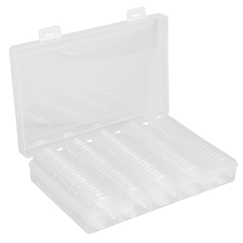Plastic Coin Storage Box - Holds 100 Coins 1