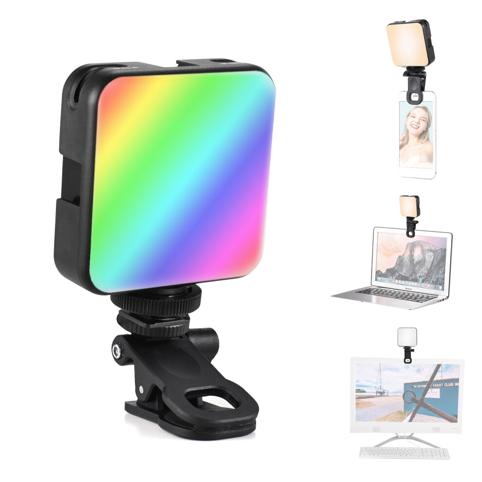 Andoer W64rgb Mini Clip-On Rgb Video 2500K-9000K Dimmable 20 Effects Light 8491389596130