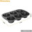 Nonstick-muffinsplåt i kolstål, 6-koppars jumbo, 3-pack 3