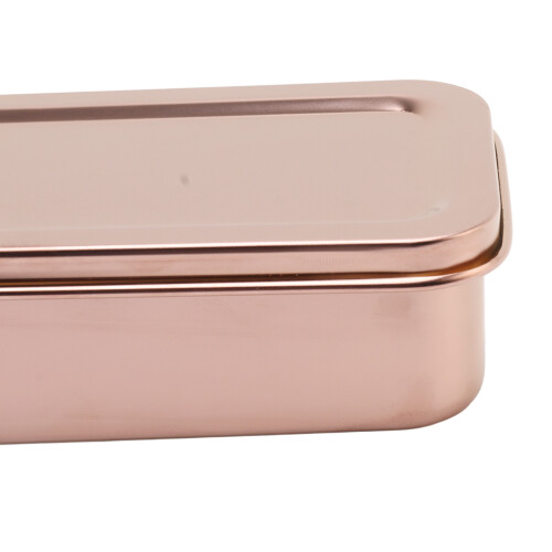 Edelstahl Essstäbchenbox 304 Deckel Roségold