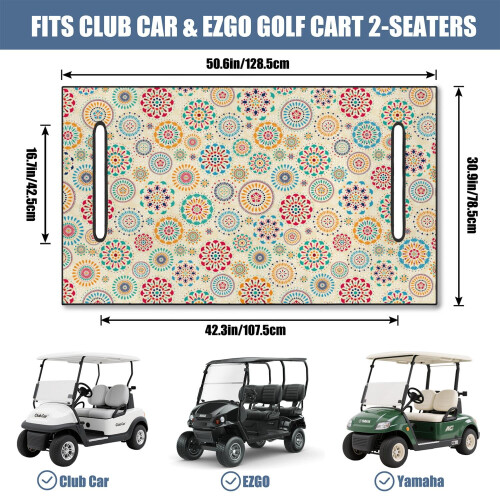Capa para banco de carrinho de golfe em microfibra, 130 x 79 cm (51 x 31 polegadas) 2