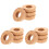 12Pièces Couvercles Bois Khaki Pour Vase Hydroponique 3