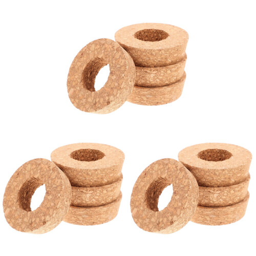 12Pièces Couvercles Bois Khaki Pour Vase Hydroponique 2