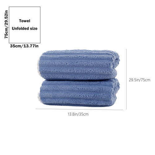 Fleece Face Towel Set 2 Pack 13.7x29.5 in 2