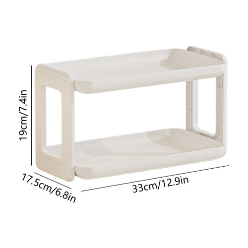2-Tier White Desk Organizer Shelf 2
