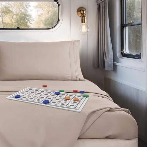 RV-lakenset van microvezel met 1800 draden per inch (queensize) 2