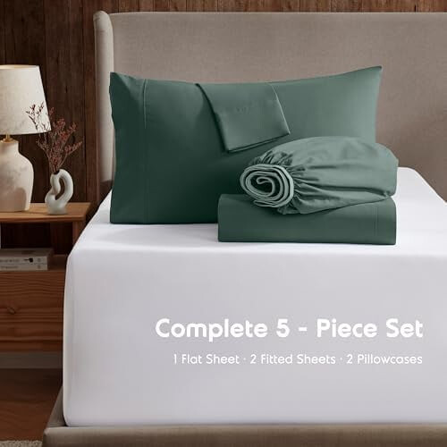 Queen Microfiber Sheet Set – Double Brushed, Deep Pocket, 1