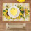 Sunflower Bee Table Mats Buffalo Plaid Burlap 4PCS 2