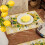 Sunflower Bee Table Mats Buffalo Plaid Burlap 4PCS 3