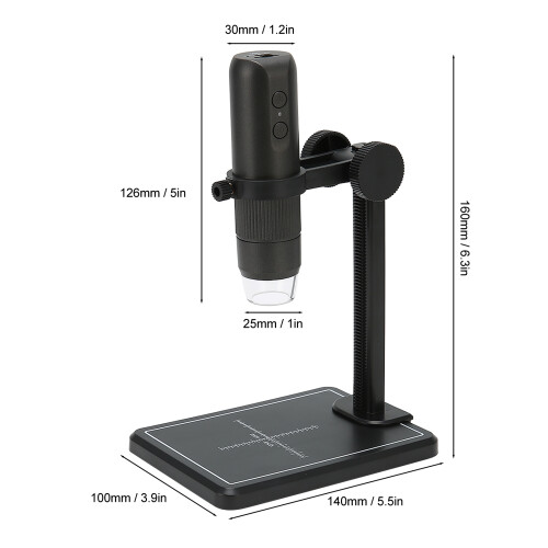 Portable WiFi USB Digital Microscope 50X-1000X with 8 LEDs & Adjustable Stand 1
