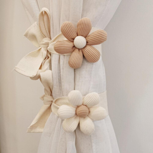 Lot de 5 accessoires pour rideaux à fleurs avec sangles réglables 2