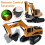 RC Excavator Backhoe Loader Battery Powered 6 Channel 6