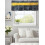 Cortina minimalista preta e amarela de 54x18 polegadas com bolso para varão. 3