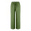 Calça feminina de corte reto em algodão e linho com cintura elástica verde 5