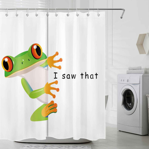 Funny Frog Shower Curtain, Polyester, 60 x 72 in 2