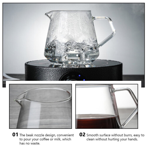 Cafetière en verre pour infusion manuelle 650 ml 2