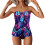 Μαγιό Tankini για γυναίκες, στράπλες, μαγιό με ενίσχυση και push-up, μοντέρνο φλοράλ 4