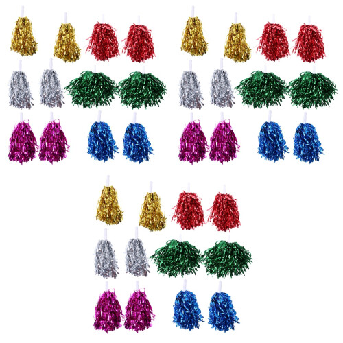 36Pièces Accessoires Pompons Pour Encouragement Multicolores 2