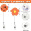 8 Flower & Smile Einziehbare Ausweishalter mit Clips 2