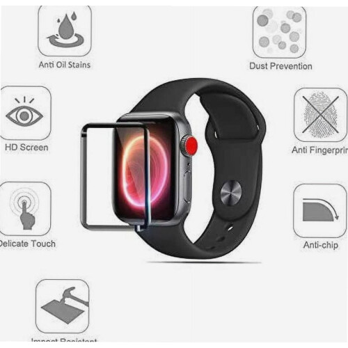 [3 Pack] Screen Protector Compatible with Apple Watch 42mm (Series 1/2/3), Full Coverage, Scratch & Water Resistant 2