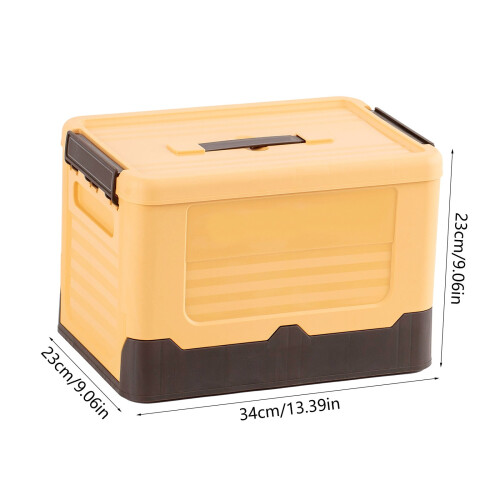 Collapsible Storage Crate with Side Access, Foldable Car Organizer Box for Camping Gear, Home Essentials, Durable Portable Storage Solution 2