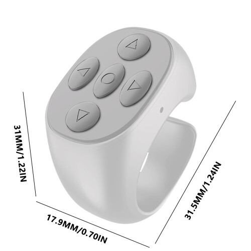 Τηλεχειριστήριο Bluetooth Ring, Κλικ με τα Δάχτυλα, Χειρισμός Hands-Free για Selfies, Βίντεο, Ebooks, 2