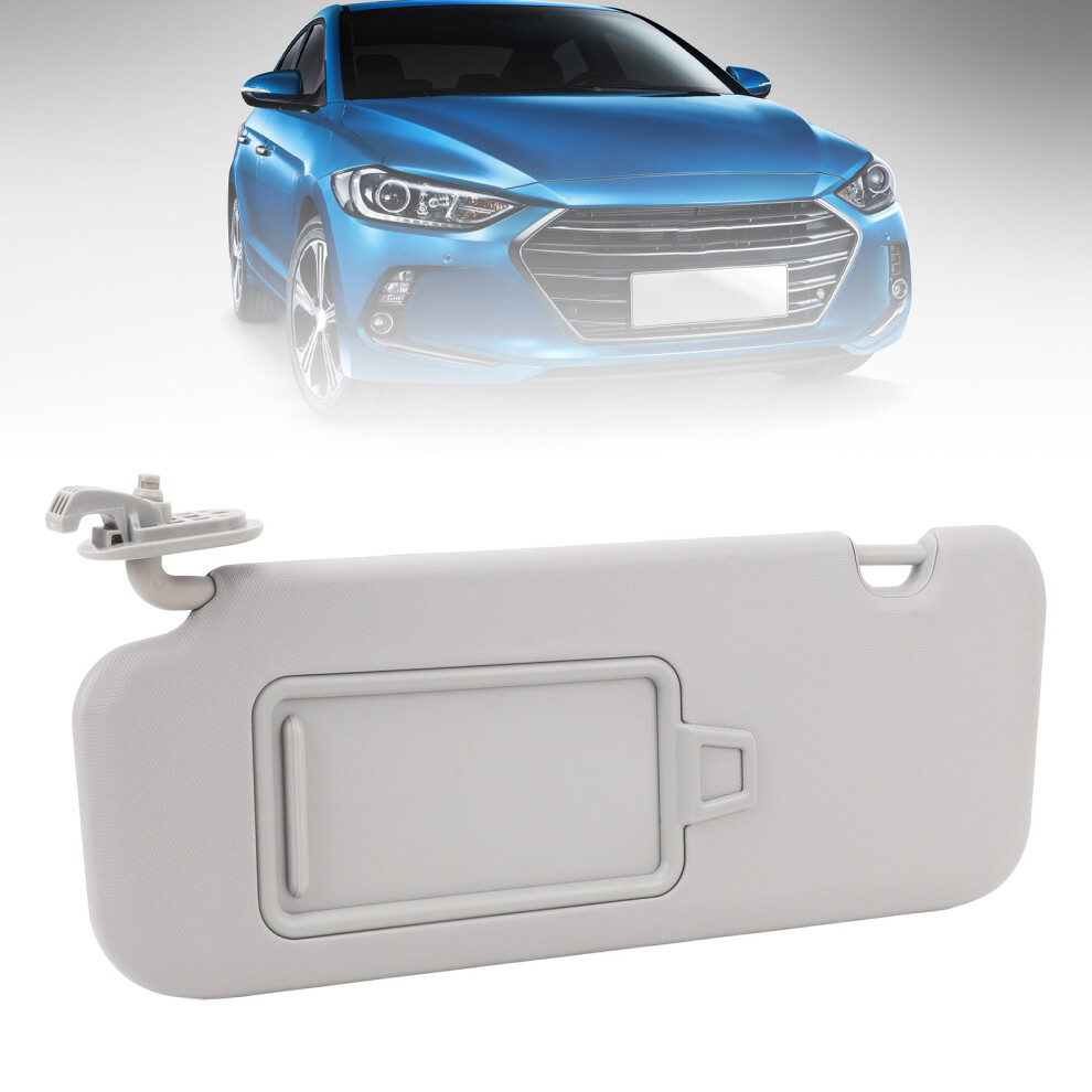 Heat-Resistant Sun Visor With Makeup Mirror For Elantra Ad 17-20 Grey 8481384708546