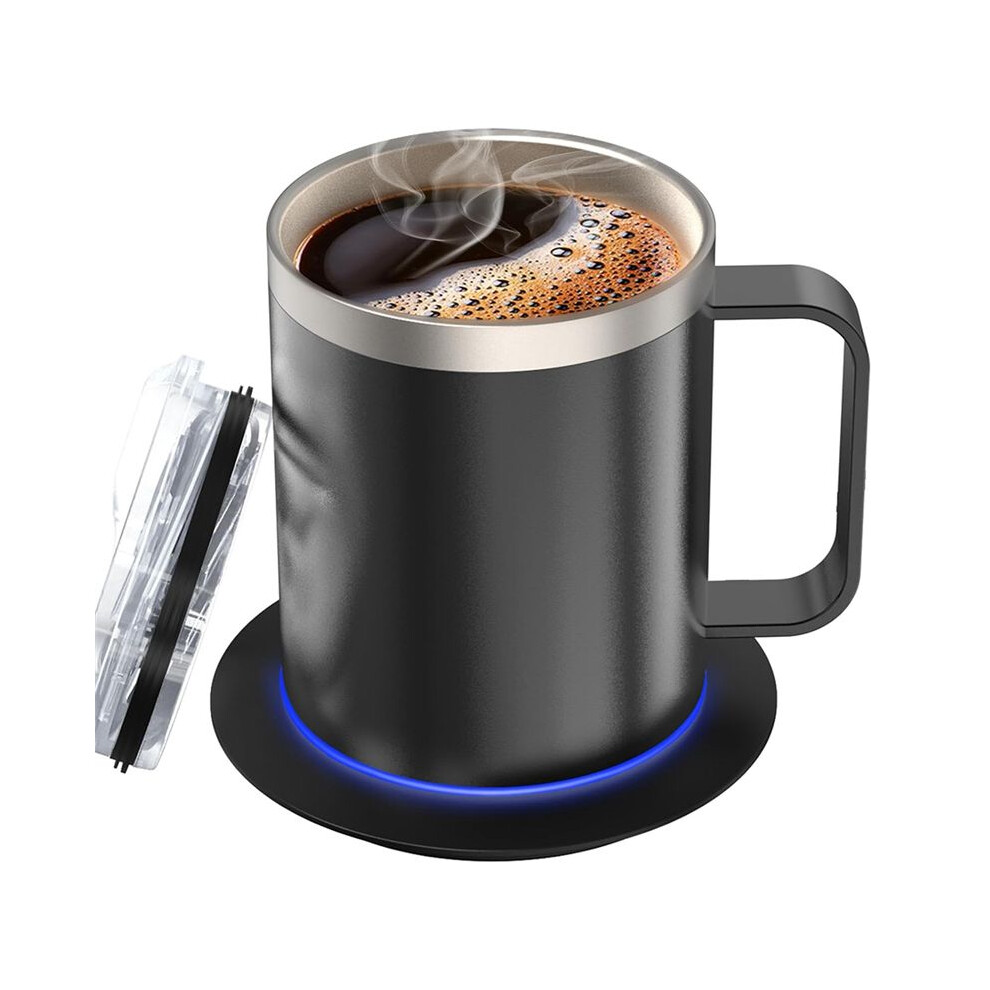 Self-Heating Coffee Cup Double Layer 304 Stainless Steel Beverage Cup Heater With Cup Set For Desk Home Office 4711352726178